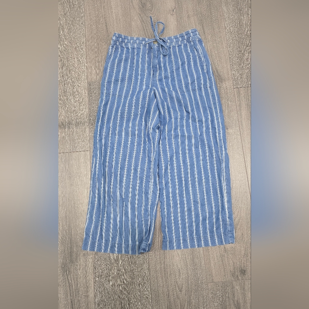 American Eagle Outfitters Blue and White Striped Pants